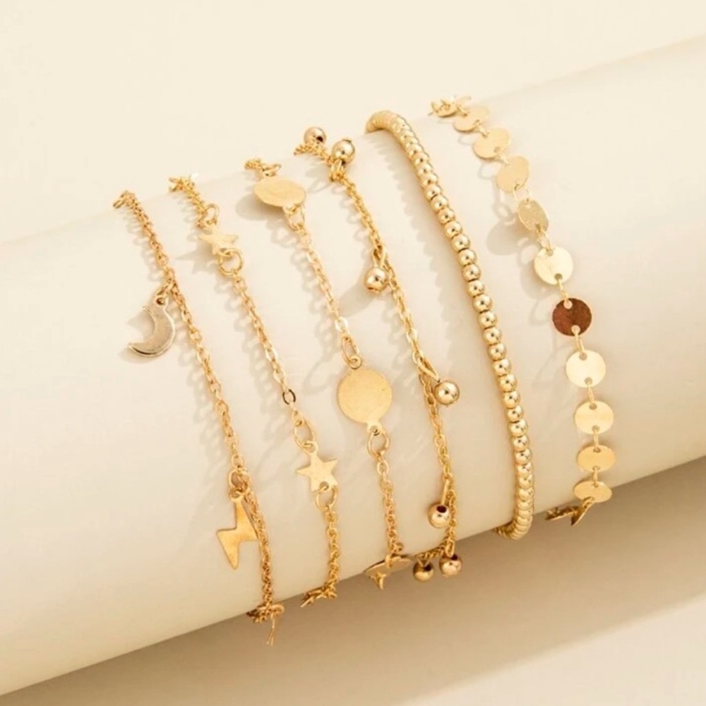 Gold Anklet set